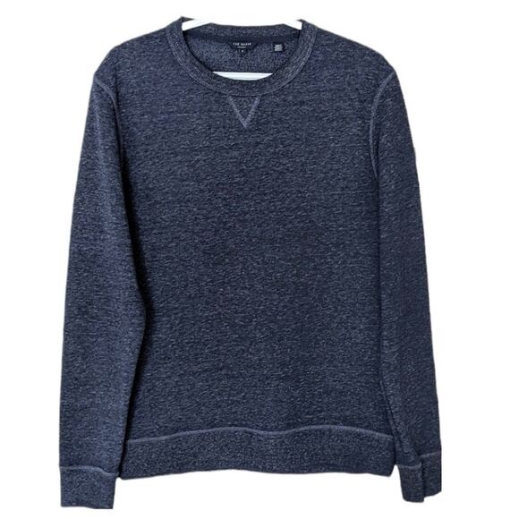 Ted BAKER blue crew neck sweatshirt heather blue Medium Small @K1 - Picture 1 of 10